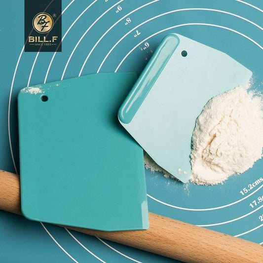 2-Piece Cake & Baking Spatula Set – Plastic Dough Scrapers for Frosting, Cream & Batter