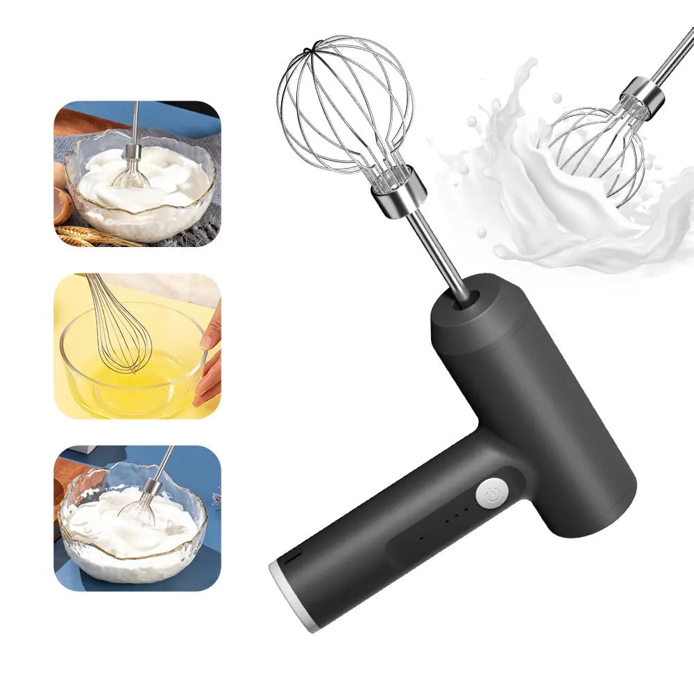 Wireless Electric Hand Mixer – Cordless 3-Speed Egg Beater