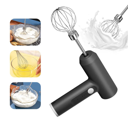 Wireless Electric Hand Mixer – 3-Speed Egg Beater for Baking