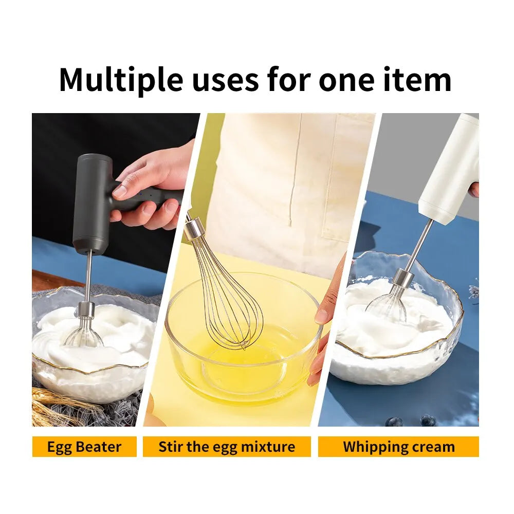 Wireless Electric Hand Mixer – Cordless 3-Speed Egg Beater