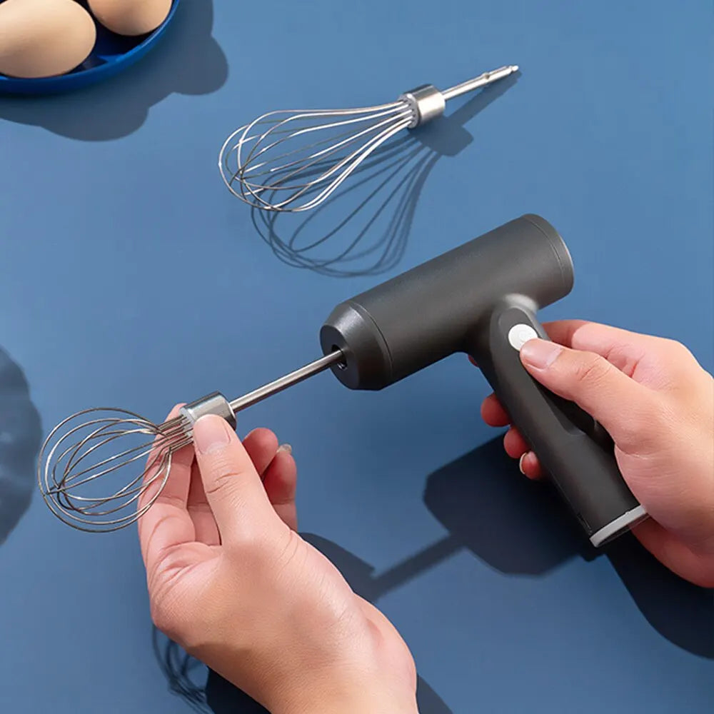 Wireless Electric Hand Mixer – Cordless 3-Speed Egg Beater