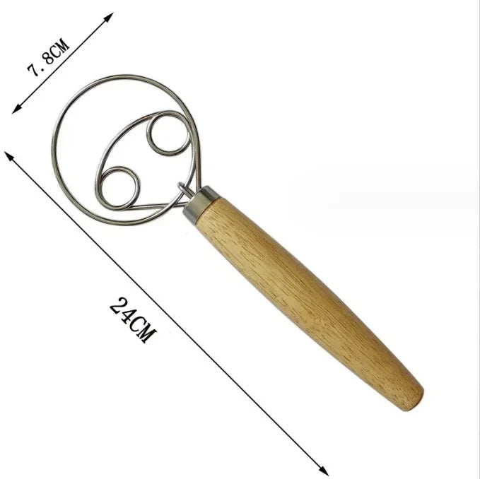 Stainless Steel Danish Dough Whisk