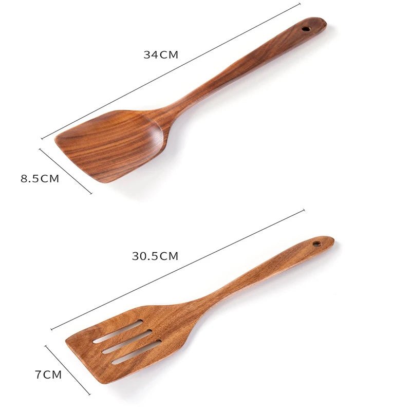 Acacia Wood Spatula Set (2-Piece)