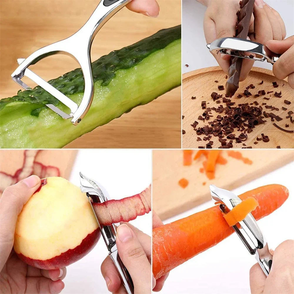 Zinc Alloy Vegetable Peeler – Stainless Steel Blade Potato & Carrot Peeler Kitchen Tool