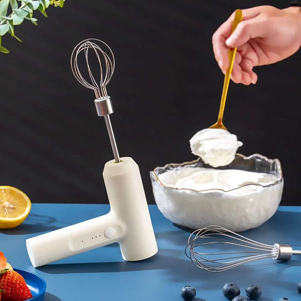 Wireless Electric Hand Mixer – Cordless 3-Speed Egg Beater