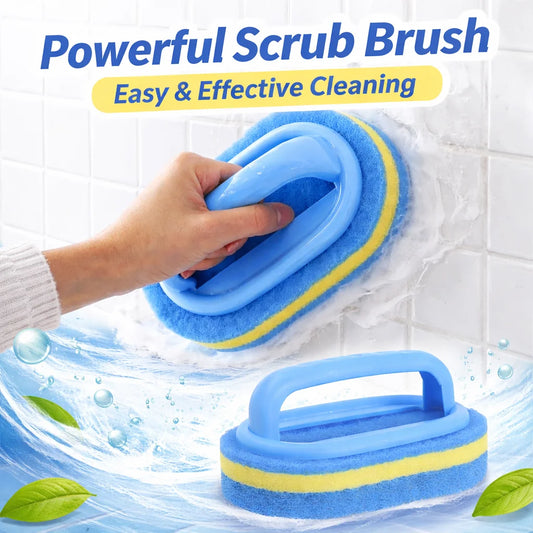Multi-Purpose Cleaning Scrub Brush with Handle – Kitchen, Sink & Bathroom Surface Scrubber