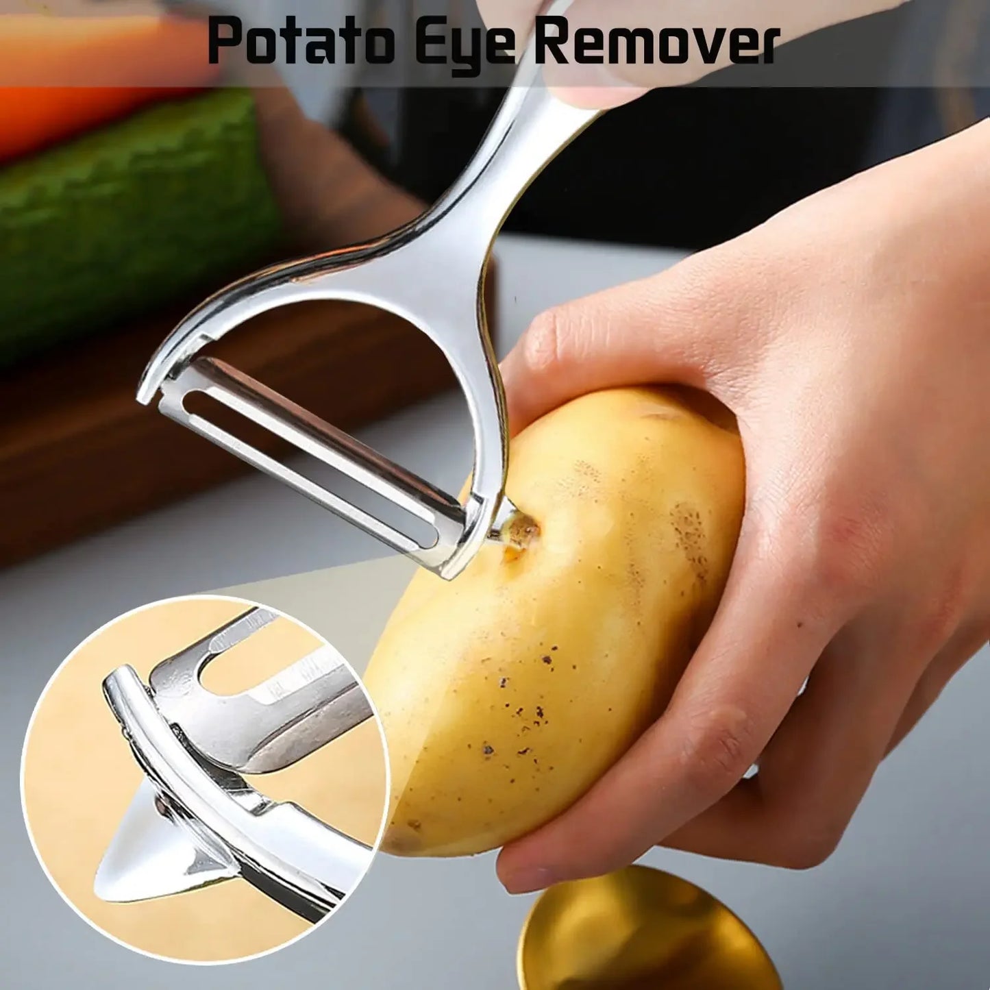 Zinc Alloy Vegetable Peeler – Stainless Steel Blade Potato & Carrot Peeler Kitchen Tool