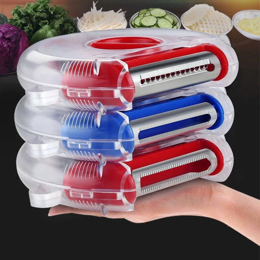 Stainless Steel Multifunctional 3-in-1 Vegetable Fruit Peeler Shredder Kitchen Tool