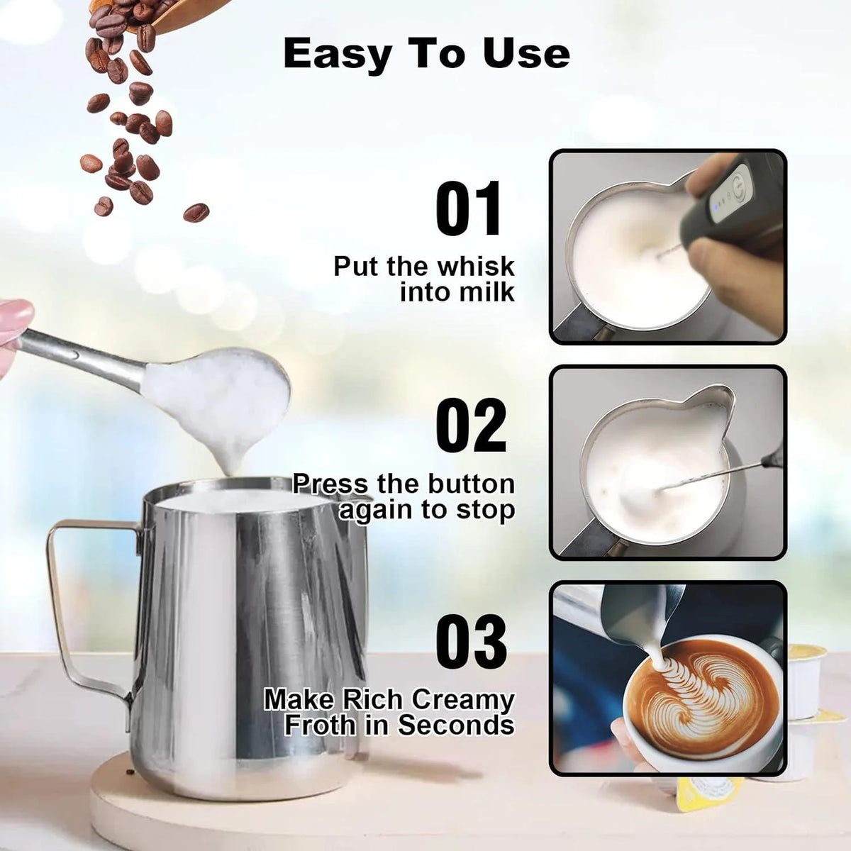 Mini Electric Milk Frother