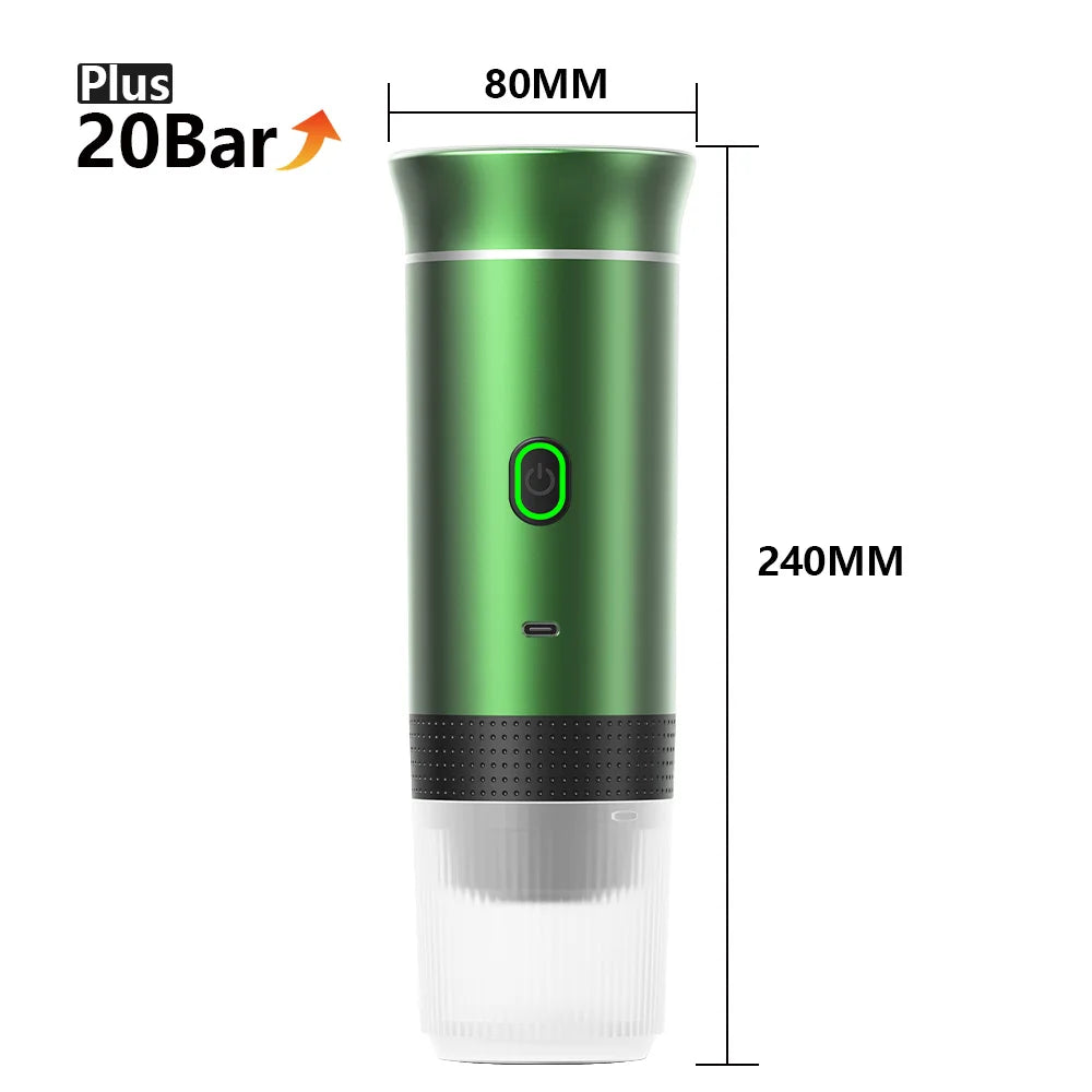 Wireless Portable Espresso Machine – 3-in-1 Coffee Maker, 20 Bar