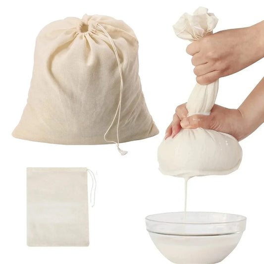 Reusable Cotton Cheesecloth Strainer – Fine Mesh Filter Cloth for Tofu, Cheese, Milk & Homemade Foods