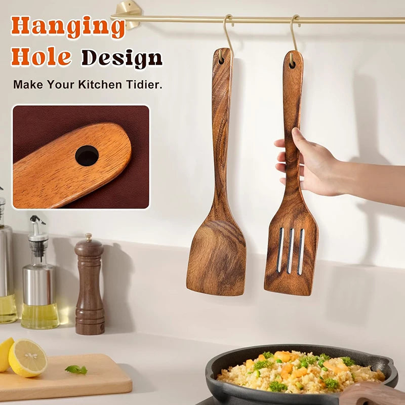 Acacia Wood Spatula Set (2-Piece)